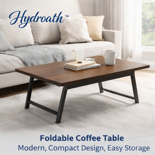 Hydroath™ Foldable Coffee Table – Modern, Compact Design, Easy Storage