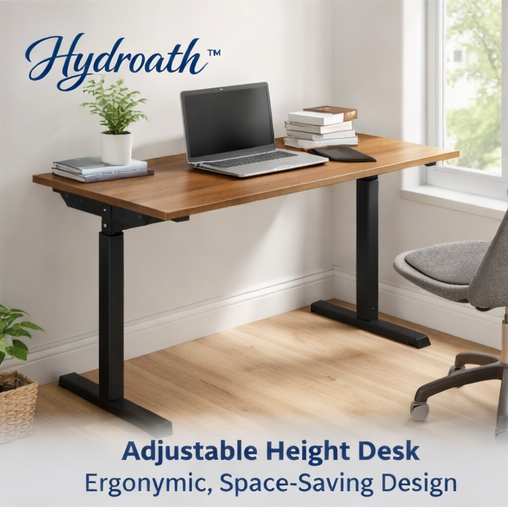 Hydroath™ Adjustable Height Desk – Ergonomic, Space-Saving Design